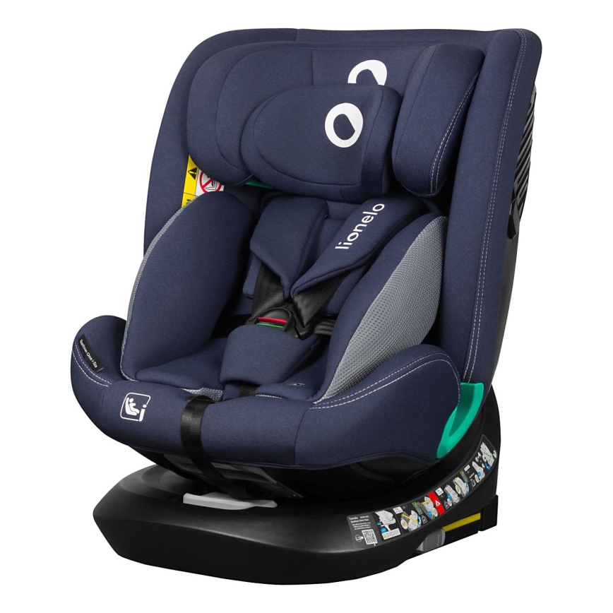 Lionelo - Autosedačka se základnou otočná BASTIAAN ONE i-Size 40-150 cm Blue Navy