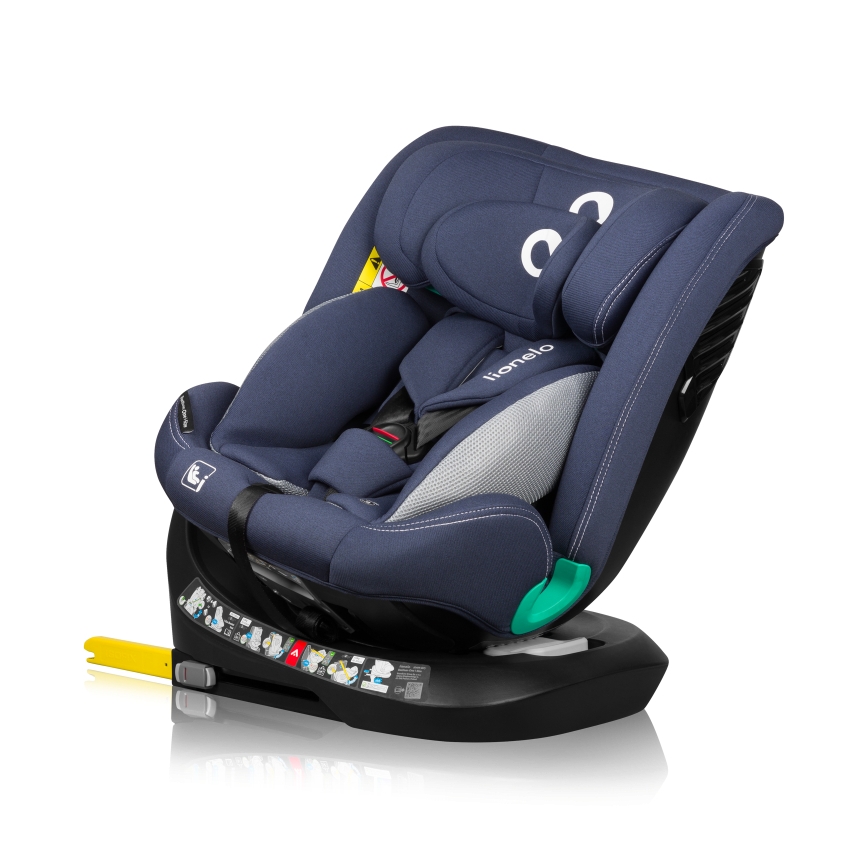 Lionelo - Autosedačka se základnou otočná BASTIAAN ONE i-Size 40-150 cm Blue Navy