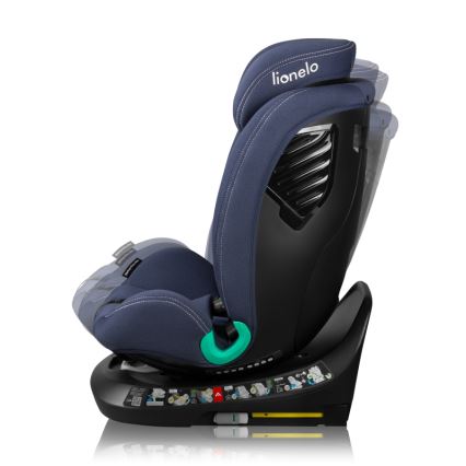 Lionelo - Autosedačka se základnou otočná BASTIAAN ONE i-Size 40-150 cm Blue Navy