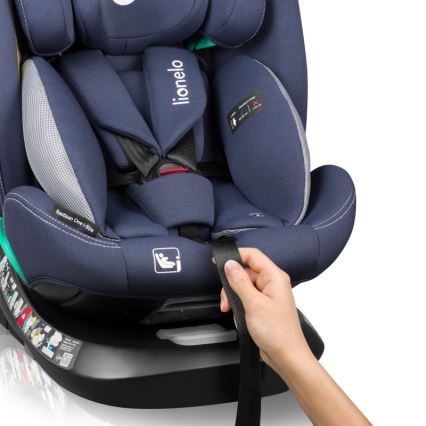 Lionelo - Autosedačka se základnou otočná BASTIAAN ONE i-Size 40-150 cm Blue Navy
