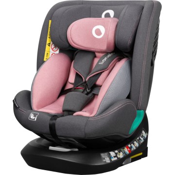 Lionelo - Autosedačka se základnou otočná BASTIAAN ONE i-Size 40-150 cm Pink Rose