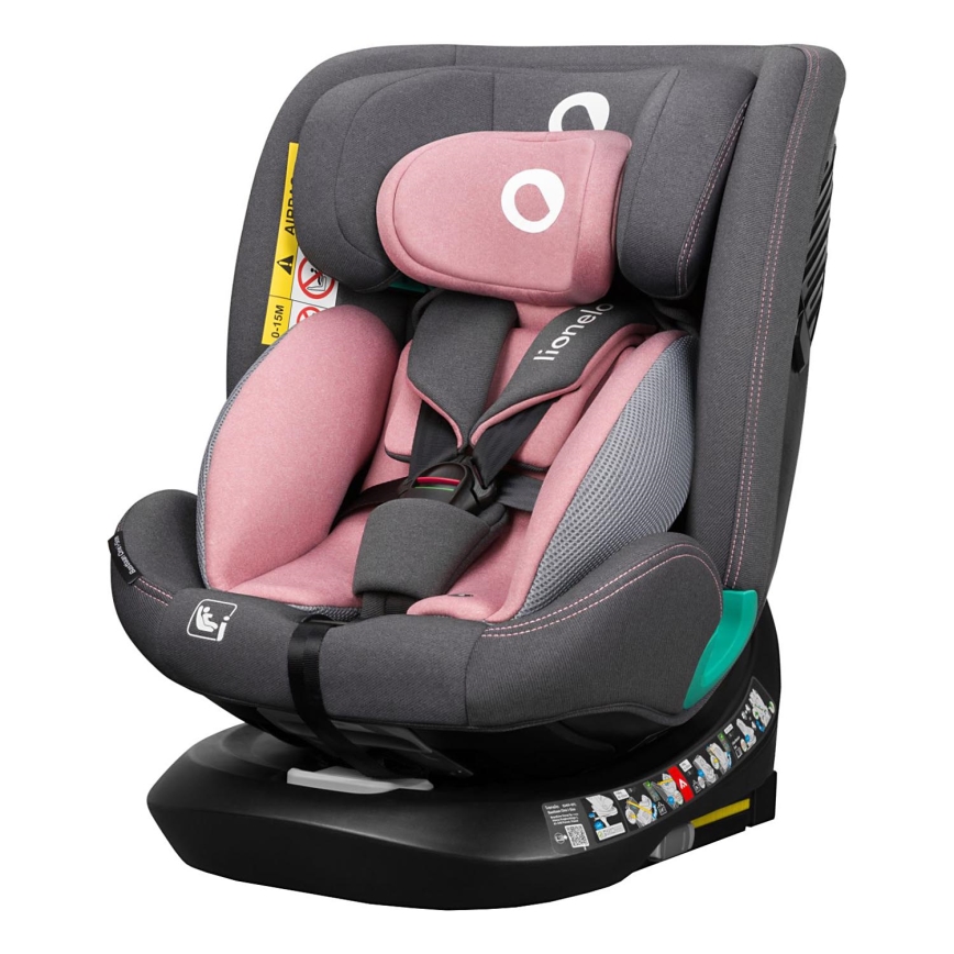 Lionelo - Autosedačka se základnou otočná BASTIAAN ONE i-Size 40-150 cm Pink Rose