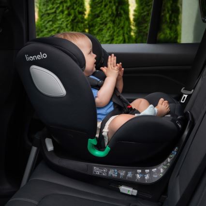 Lionelo - Autosedačka se základnou otočná BRAAM i-Size 40-150 cm Black Carbon