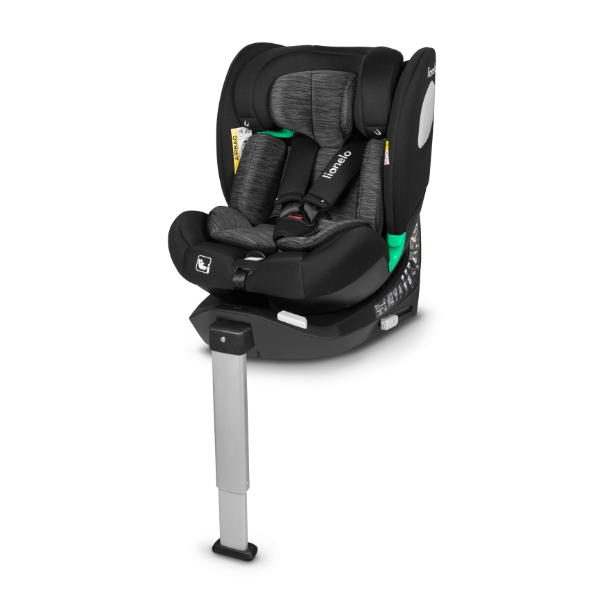 Lionelo - Autosedačka se základnou otočná BRAAM i-Size 40-150 cm Black Carbon