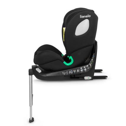 Lionelo - Autosedačka se základnou otočná BRAAM i-Size 40-150 cm Black Carbon