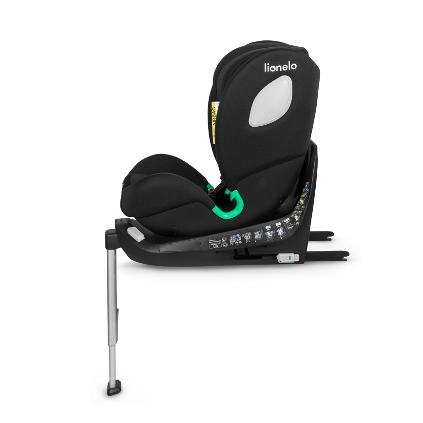 Lionelo - Autosedačka se základnou otočná BRAAM i-Size 40-150 cm Black Carbon