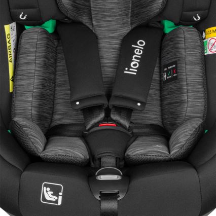 Lionelo - Autosedačka se základnou otočná BRAAM i-Size 40-150 cm Black Carbon