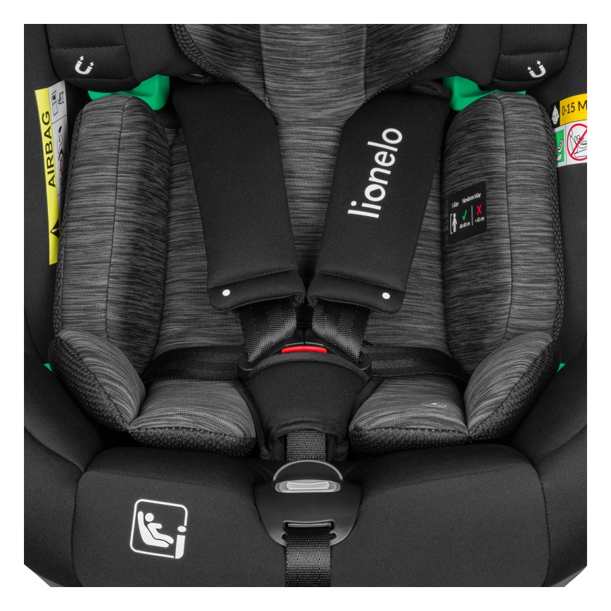 Lionelo - Autosedačka se základnou otočná BRAAM i-Size 40-150 cm Black Carbon