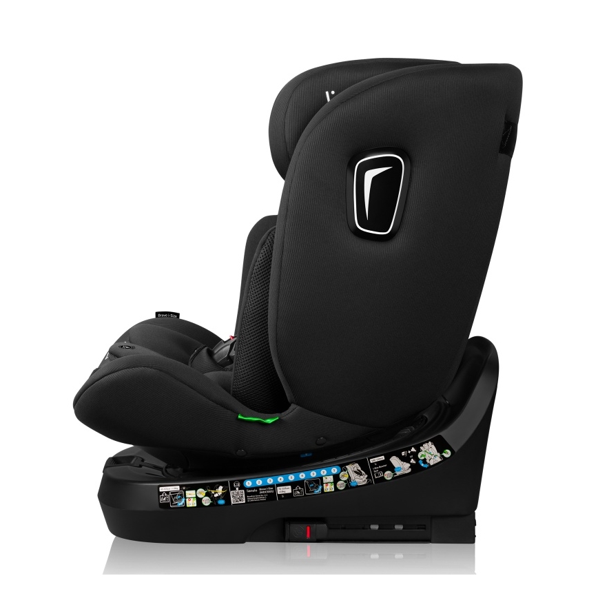 Lionelo - Autosedačka se základnou otočná BRAVE i-Size 40-150 cm Black Carbon
