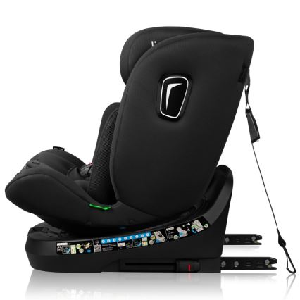 Lionelo - Autosedačka se základnou otočná BRAVE i-Size 40-150 cm Black Carbon