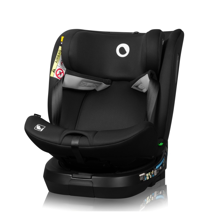 Lionelo - Autosedačka se základnou otočná BRAVE i-Size 40-150 cm Black Carbon