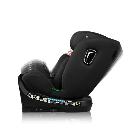 Lionelo - Autosedačka se základnou otočná BRAVE i-Size 40-150 cm Black Carbon