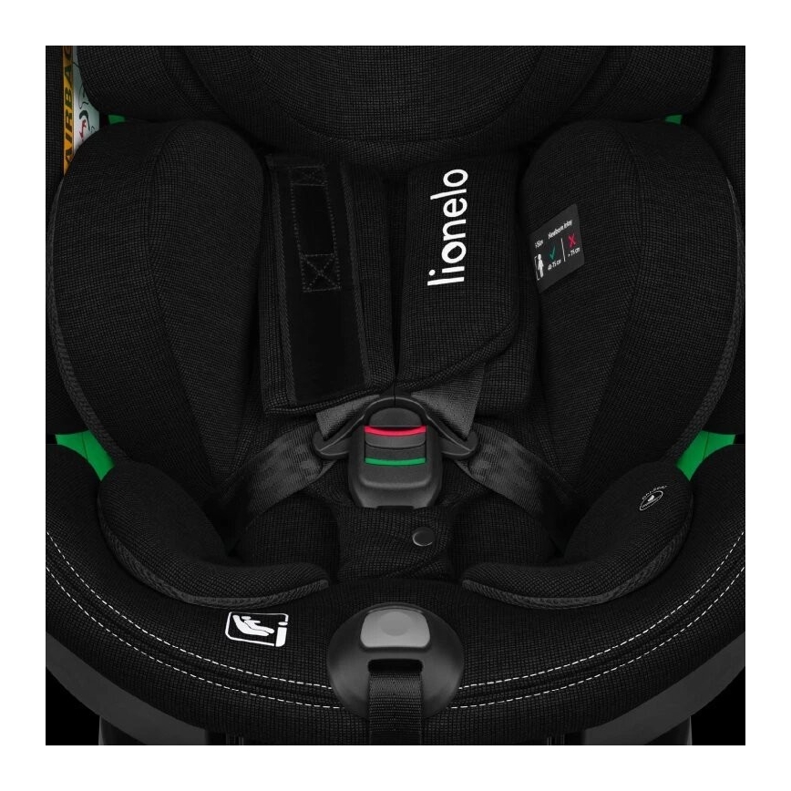 Lionelo - Autosedačka se základnou otočná HARMONY i-Size 40-150 cm černá