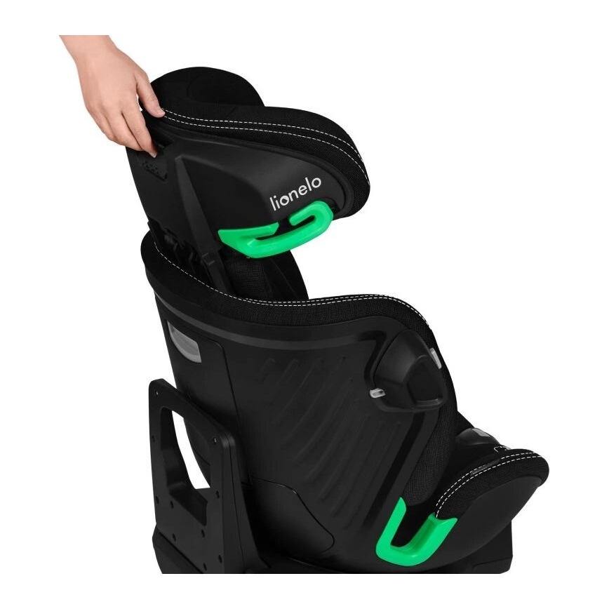 Lionelo - Autosedačka se základnou otočná HARMONY i-Size 40-150 cm černá