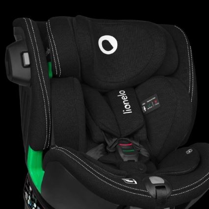 Lionelo - Autosedačka se základnou otočná HARMONY i-Size 40-150 cm černá