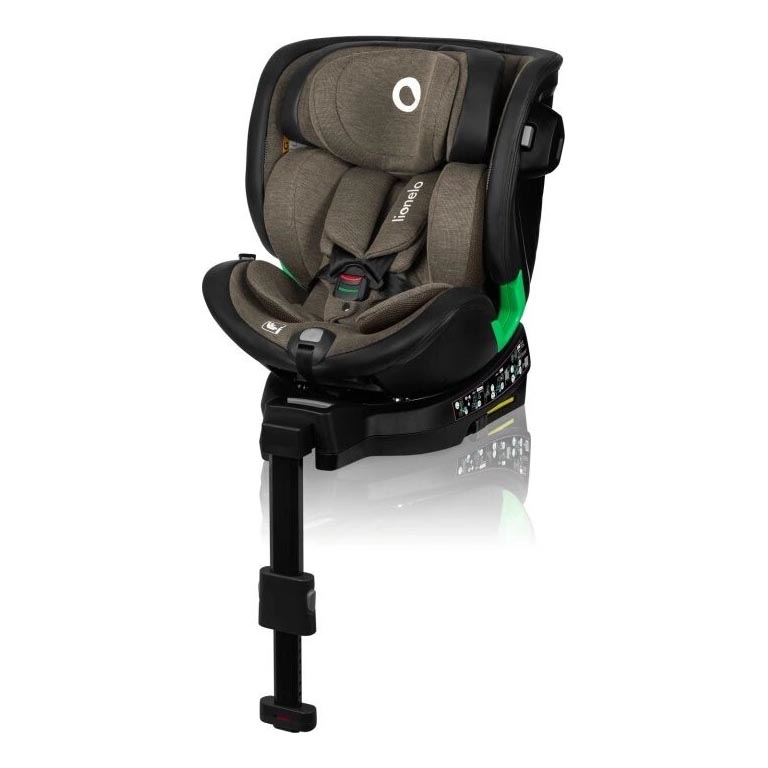 Lionelo - Autosedačka se základnou otočná HARMONY i-Size 40-150 cm černá/olivová