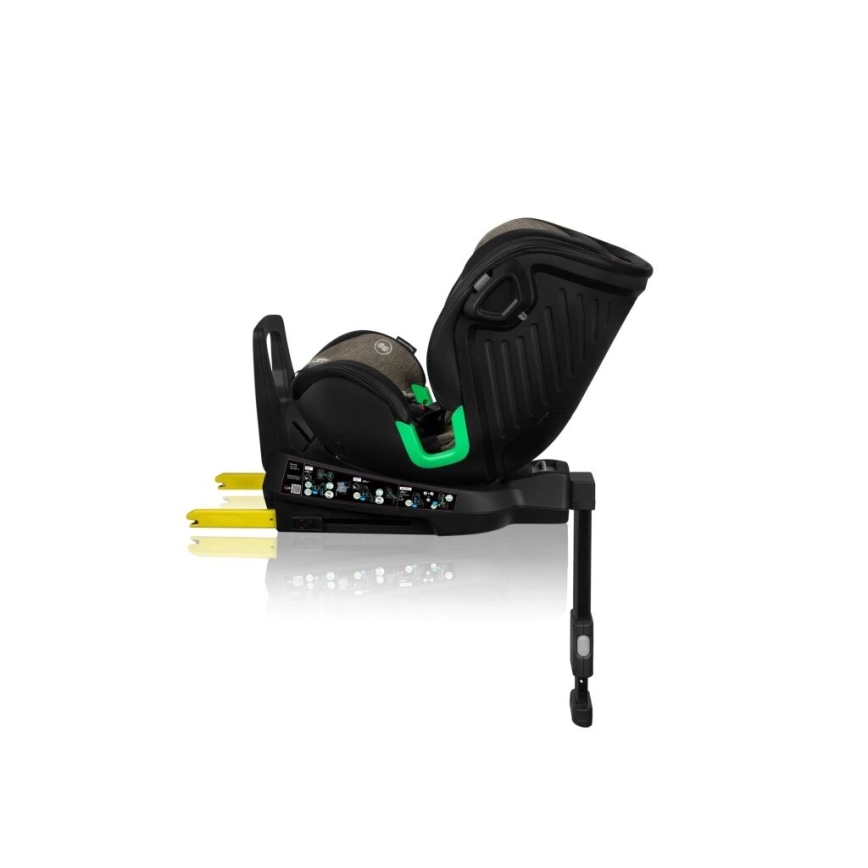 Lionelo - Autosedačka se základnou otočná HARMONY i-Size 40-150 cm černá/olivová