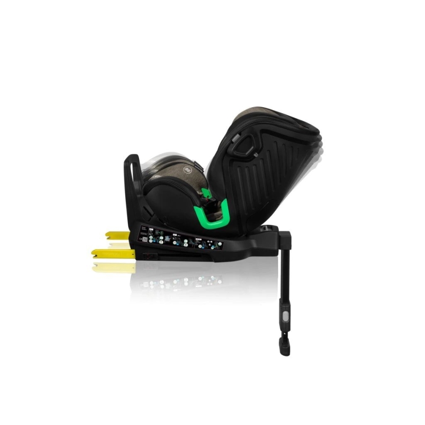 Lionelo - Autosedačka se základnou otočná HARMONY i-Size 40-150 cm černá/olivová