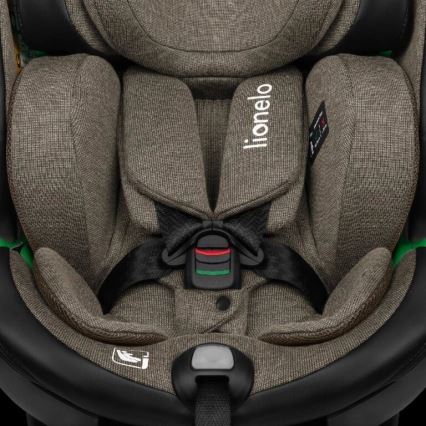 Lionelo - Autosedačka se základnou otočná HARMONY i-Size 40-150 cm černá/olivová