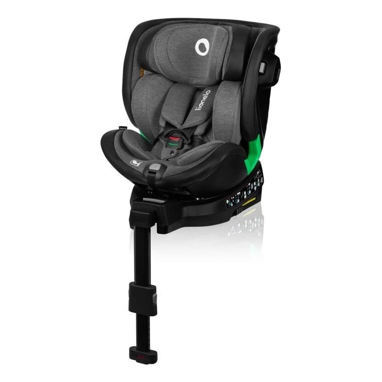 Lionelo - Autosedačka se základnou otočná HARMONY i-Size 40-150 cm černá/šedá