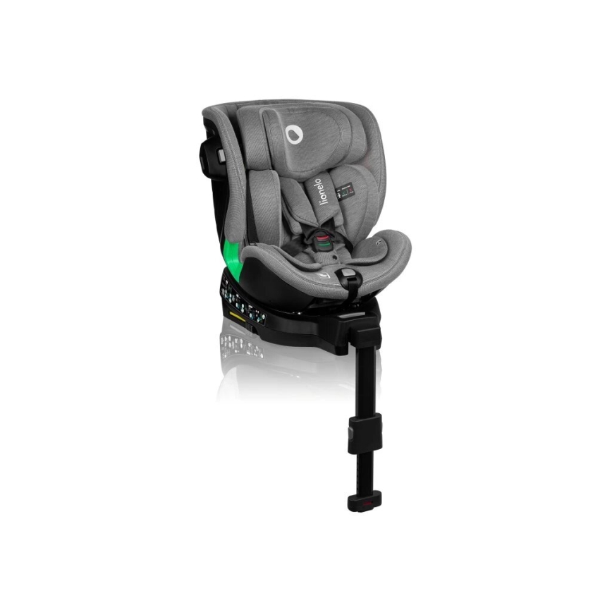Lionelo - Autosedačka se základnou otočná HARMONY i-Size 40-150 cm černá/šedá