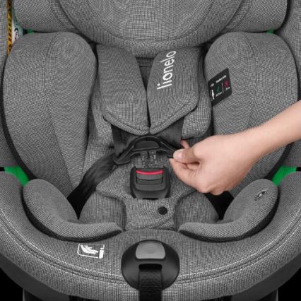 Lionelo - Autosedačka se základnou otočná HARMONY i-Size 40-150 cm černá/šedá