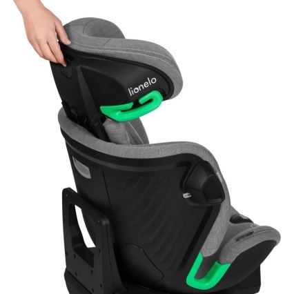 Lionelo - Autosedačka se základnou otočná HARMONY i-Size 40-150 cm černá/šedá