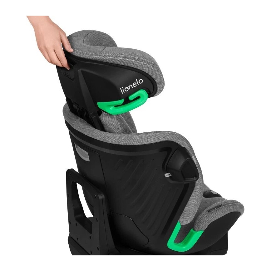 Lionelo - Autosedačka se základnou otočná HARMONY i-Size 40-150 cm černá/šedá
