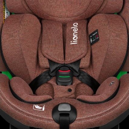 Lionelo - Autosedačka se základnou otočná HARMONY i-Size 40-150 cm cihlová