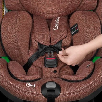 Lionelo - Autosedačka se základnou otočná HARMONY i-Size 40-150 cm cihlová