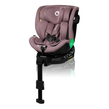 Lionelo - Autosedačka se základnou otočná HARMONY i-Size 40-150 cm růžová