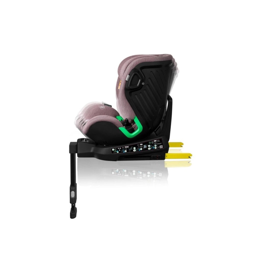 Lionelo - Autosedačka se základnou otočná HARMONY i-Size 40-150 cm růžová