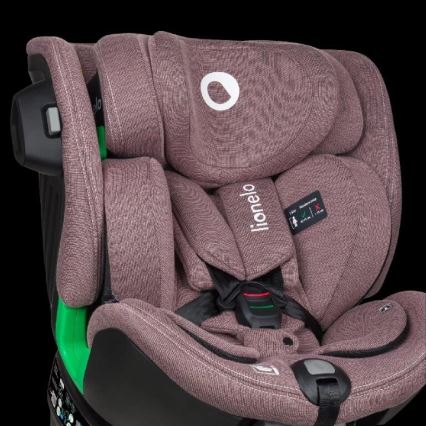 Lionelo - Autosedačka se základnou otočná HARMONY i-Size 40-150 cm růžová