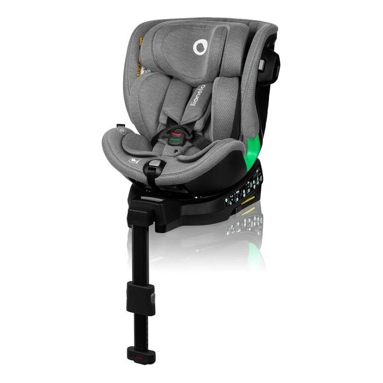 Lionelo - Autosedačka se základnou otočná HARMONY i-Size 40-150 cm šedá
