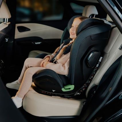Lionelo - Autosedačka se základnou otočná HARPER i-Size 76-150 cm Black Carbon