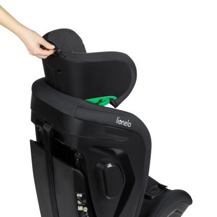 Lionelo - Autosedačka se základnou otočná HARPER i-Size 76-150 cm Black Carbon
