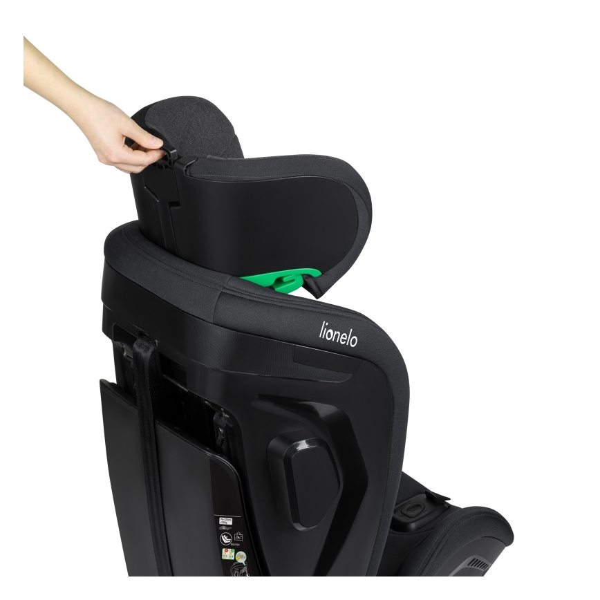 Lionelo - Autosedačka se základnou otočná HARPER i-Size 76-150 cm Black Carbon