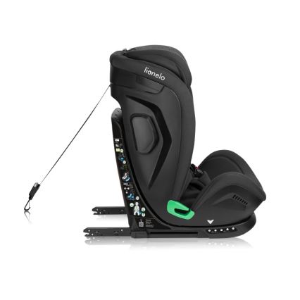 Lionelo - Autosedačka se základnou otočná HARPER i-Size 76-150 cm Black Carbon
