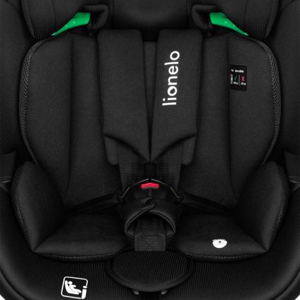 Lionelo - Autosedačka se základnou otočná LAVENDER i-Size 76-150 cm Black Carbon