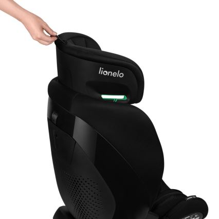 Lionelo - Autosedačka se základnou otočná LAVENDER i-Size 76-150 cm Black Carbon
