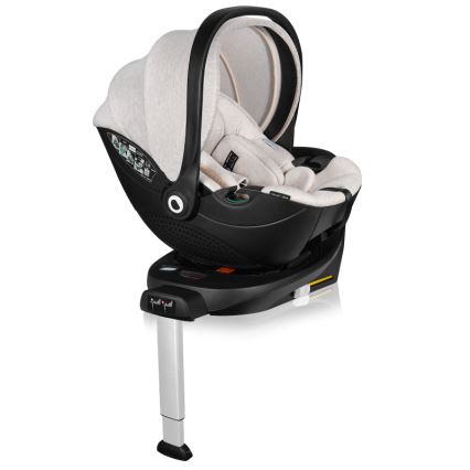 Lionelo - Autosedačka se základnou otočná MOXIE SET i-Size 40-87 cm Beige Sand
