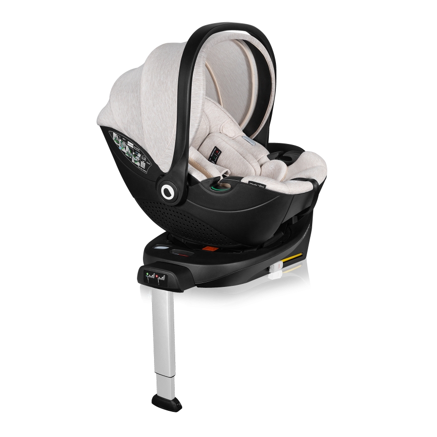 Lionelo - Autosedačka se základnou otočná MOXIE SET i-Size 40-87 cm Beige Sand