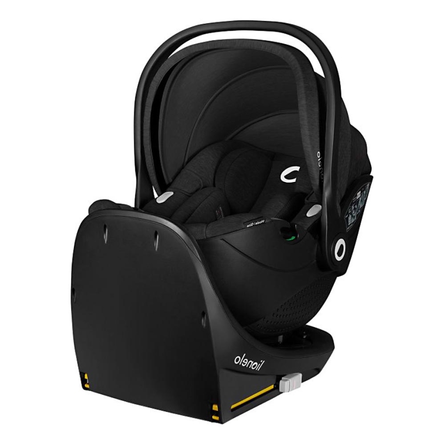Lionelo - Autosedačka se základnou otočná MOXIE SET i-Size 40-87 cm Black Carbon