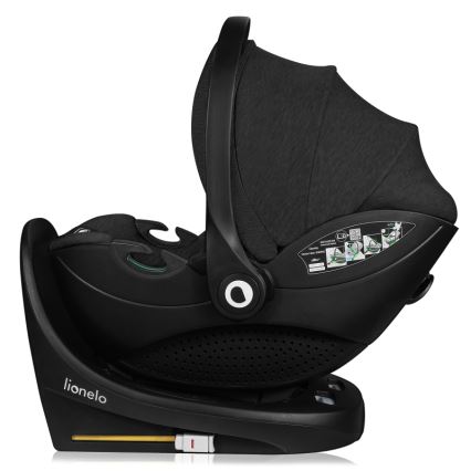 Lionelo - Autosedačka se základnou otočná MOXIE SET i-Size 40-87 cm Black Carbon