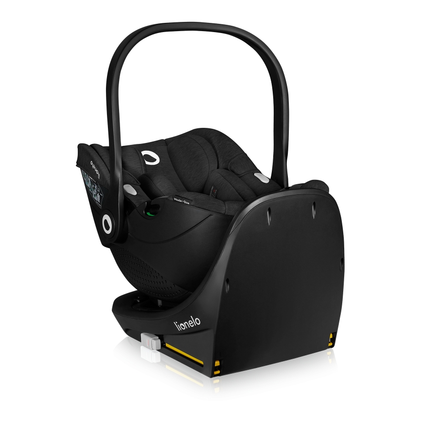 Lionelo - Autosedačka se základnou otočná MOXIE SET i-Size 40-87 cm Black Carbon
