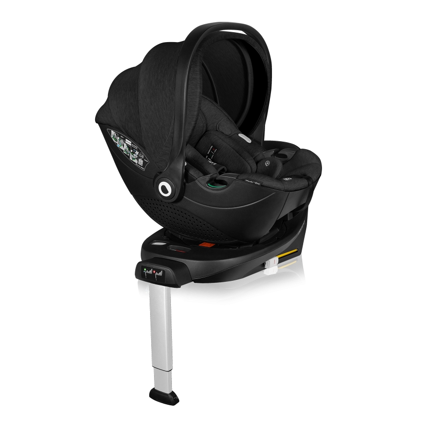 Lionelo - Autosedačka se základnou otočná MOXIE SET i-Size 40-87 cm Black Carbon