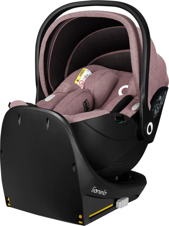 Lionelo - Autosedačka se základnou otočná MOXIE SET i-Size 40-87 cm Pink Mauve