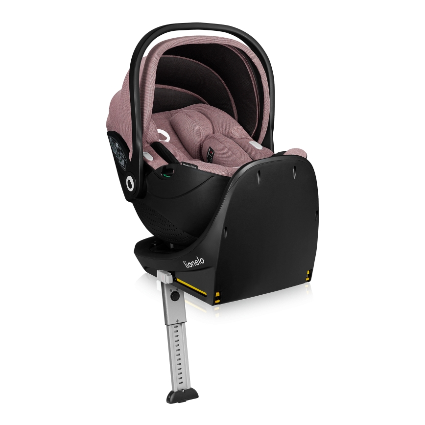 Lionelo - Autosedačka se základnou otočná MOXIE SET i-Size 40-87 cm Pink Mauve