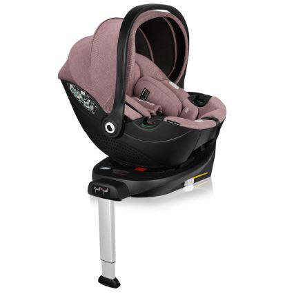 Lionelo - Autosedačka se základnou otočná MOXIE SET i-Size 40-87 cm Pink Mauve