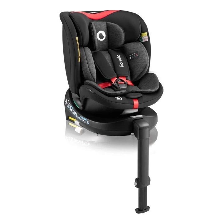 Lionelo - Autosedačka se základnou otočná NAVY i-Size 40-150 cm černá/červená
